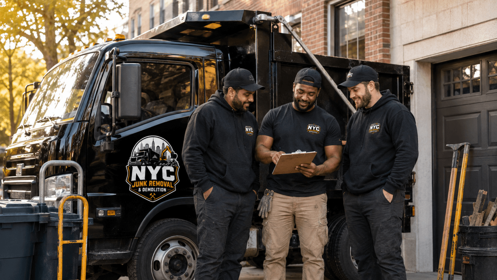NYC Junk Removal crew and truck ready for service